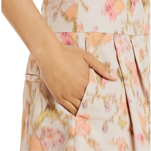 Rebecca Taylor Gloria Fleur Hollywood High-Waist Pleated Floral Print Shorts NEW - Picture 7 of 14